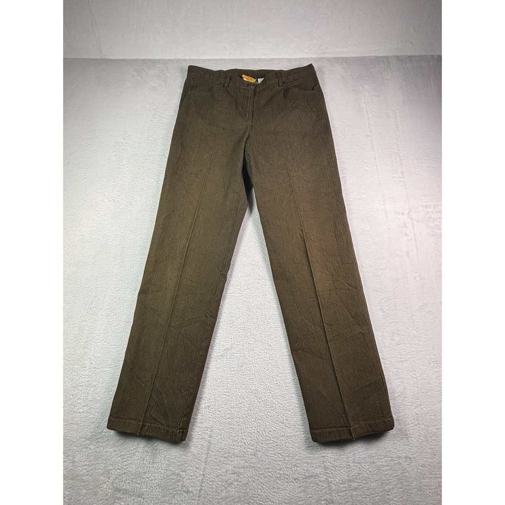 Ruby Rd Womens Petite 6P Stretch Pants Beige Cotton Blend 5-Pocket Denim Jeans